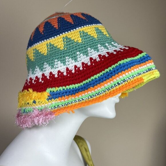 NWOT Urban Outfitters Calypso Crochet Bucket Hat main image 4